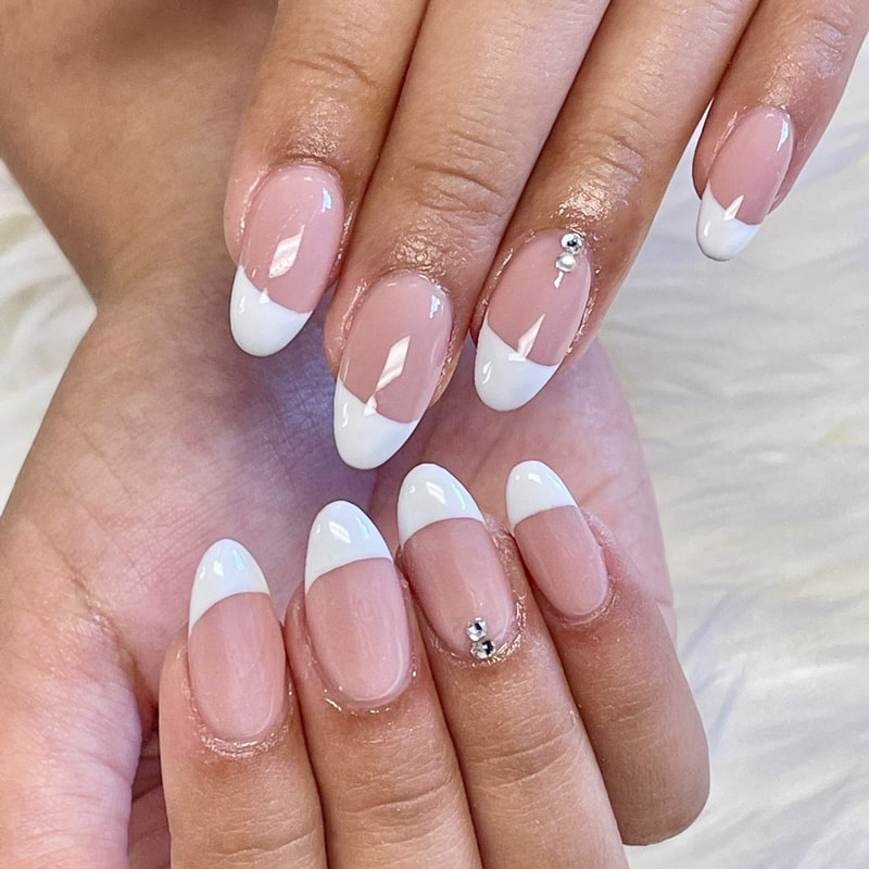 Acrylic with White Tip Full Set
