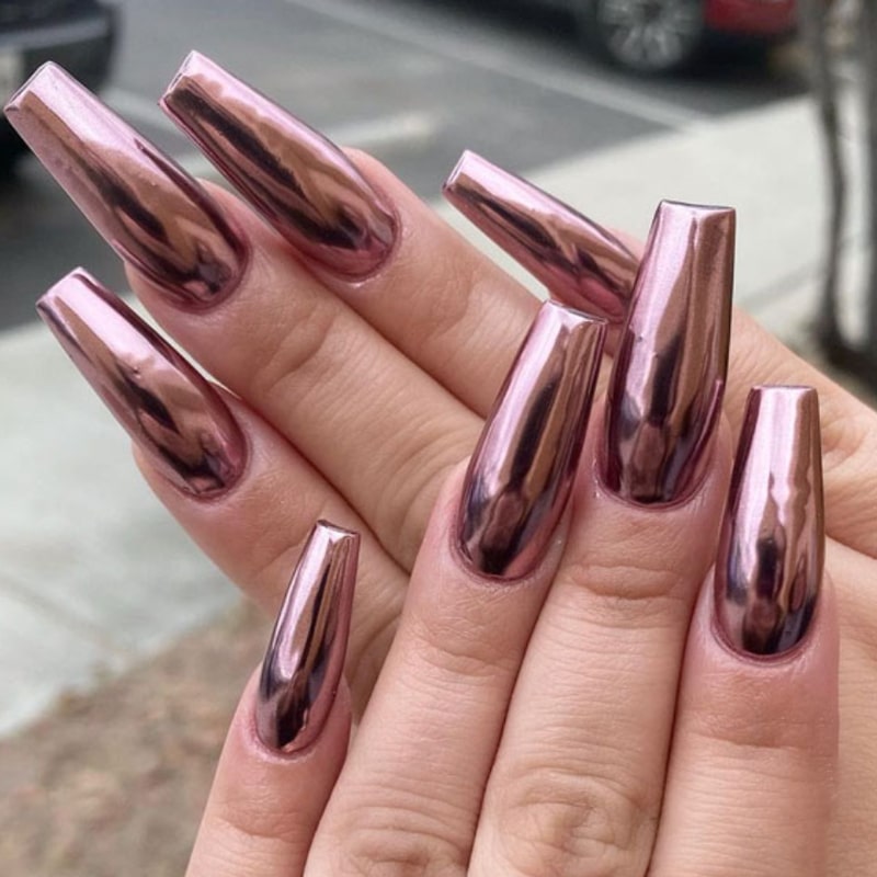 Chrome Designs on 10 Nails